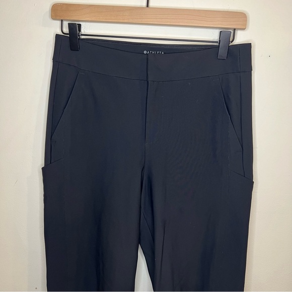 Athleta Stellar Straight Crop Pant Size 4 Black Neutral Minimal Fall Staple - Picture 5 of 9